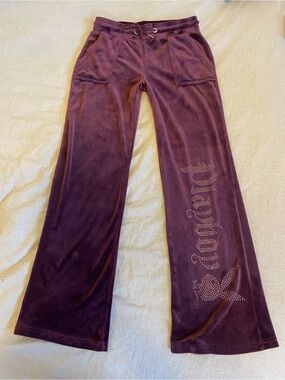 Playboy velour Lowrise flare pants